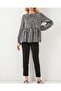 Women's Patterned Long Sleeve Blouse 970 - Anthracite - 4