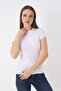 Women's White Short Sleeve Crew Neck Body - 4