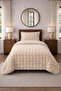 Premium Rabbit Hair Plush Single Bedspread Set Thick Textured 160X220Cm + Pillowcase Beige - 5