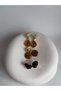 Set of 3 Brown Resin Earrings - 8