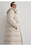 Beige Puffer Jacket with Hood 1110487 -70136 - 2