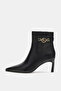Paislie Women's Black Leather Boots Flfpailea10-Black