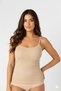 Rib Knit Women’s Spaghetti Strap Tank Top 3-Piece Set, Back Closed (Black - White - Nude) - 7
