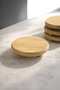 6-Piece Natural Bamboo Mini Ball-Shaped Pedestal Cup Holder, Breakfast Stand and Presentation Stand - 6