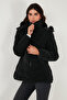 Quilted Slim Fit Detachable Hooded Coat Coat 497Mara - 2
