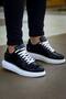 Kb047 Men's Casual Lace-Up Croco Patterned Leather Sports Sneaker Shoes Cbt - Black - 3