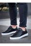 Kb122 Men's Casual Lace-Up Leather Sports Sneaker Shoes Cbt - Black
