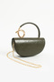 Vance Model Khaki, Green Buckle Women's Hand and Shoulder Bag