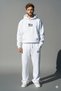 Printed Oversized Baggy Tracksuit Set-Winter Thick 3-Thread Fleece-Lined Wide Leg Sweatpants-Top and Bottom Set