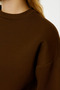 قميص نسائي ذو 3 خيوط من الصوف بياقة دائرية Ov قصة فضفاضة 1154 - 2