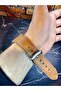 Men's Wristwatch – Navy Blue Dial – Stainless Steel Case – Brown Leather Band - 7