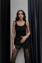 Black Strap Snap Bodysuit - 2