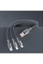 1.2m Multi-Port USB Charging Cable - 120W Fast Charging | Type-C + Lightning + Micro-USB Nylon Braid - 4