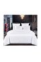 Livenza Home Stripe 3 Pcs Set- 1 x Fitted Sheet 180x 200 cm with 2 x Pillow Case White; Size: King