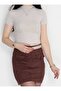 Mock Neck Short Sleeve Soft Textured Stretchy Women's Bodysuit