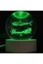 Ocean Shark 1pc 3D Ocean Shark Crystal Ball Color Laser Carved Nightlight, Holiday Gifts, for Friend - 4