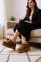 Women's Suede Flat Sole Short Heeled Almond Toe Slippers Boots Functional Durable Quality Stylish - 3
