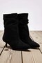 Women's Pointed Toe Short Heeled Ankle Boots Faux Leather Suede Functional Durable Quality Stylish