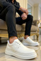Men's Lace-Up Patent Leather Sneakers Standard Fit Leather Functional Durable Quality Comfortable