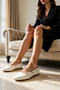 Women's Almond Toe Flat Sole Single Strap Ballerinas %100 Polyurethane Functional Durable Aesthetic - 3