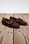 Women's Suede Flat Sole Metal Buckle Detailed Loafer Shoes Functional Durable Quality Stylish - 3