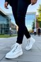 Men's High-Top Lace-Up Suede Sneakers Flat Sole Functional Durable Quality Stylish - 4