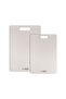 304 1.5mm Thickness 2 Pieces Steel Cutting Board 21X32 & 28X38 cm