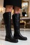 Women's Round Toe Flat Heel Zippered Boots Functional Durable Quality Comfortable Stylish