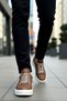 Men's Lace-Up Low Sole Sneakers Round Toe 100% Linen Functional Durable Stylish - 3