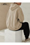 Unisex Beige Oversized Hoodie & Black Jogger Tracksuit Set - 5