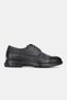 Men's Black Genuine Natural Leather Orthopedic Sole Lace-Up Classic Shoes - 6