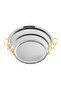 طقم صواني فاخر من النيكل مكون من 3 قطع