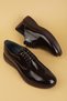 Men's Genuine Leather Groom's and Suit Shoes Lightweight Comfortable Add.3005 Brown Patent Leather - 5