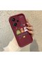 Xiaomi Redmi Note 13 Pro Plus Compatible Christmas Festival Pattern Burgundy Silicone Anti-Fall Case - 4