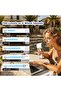 Handheld Desk Fan with Digital Display, 100 Speed Settings, Foldable Design, Portable (Beige) - 4
