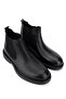 Men's Genuine Leather Black Floater Casual Boots - 2