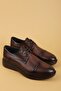 Men's Genuine Leather Groom's and Suit Shoes Lightweight Comfortable Add.3018 Brown - 3