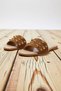 Women's Flat Bottom Faux Leather Detailed Slippers Functional Durable Quality Comfortable Aesthetic - 5