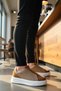 Men's Casual Sneaker Low-Top Laceless Thick Sole Leather Suede Functional Durable Sports - 5