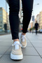 Men's Lace-Up Patent Leather Sneaker Round Toe Standard Fit Functional Durable Aesthetic - 3