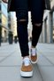 Men's Lace-Up Patent Leather Sneaker Round Toe Standard Fit Functional Durable Aesthetic - 3