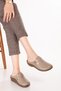 Women's Genuine Leather Special Insole Removable Doctor, Nurse Clogs for Home and Outdoor Slippers yprk.280 Taupe - 3