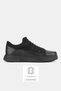 Men's Black Genuine Natural Leather Orthopedic Sole Comfort Lace-Up Shoes