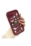 Realme C21Y/C25Y Compatible Christmas Festival Pattern Burgundy Silicone Anti-Fall Case - 2