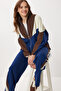 Contrast Parachute Detailed Modal Suit Lby0031 Dark Blue Brown