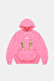 Mood Fu. Printed Oversized Unisex Washable Pink Hoodie