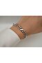 Blk149 Stone Cuban Chain Bracelet Silver - 17 cm + 2 cm Extension - 2