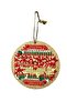 - Sibel 2453 7996 Handmade Cross-Stitch Embroidered Wooden Christmas Ornament - 4