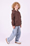 Kangaroo Pocket Hooded Winter 3 Thread Sha Fleece-Lined Weatshir - 2