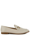 Women Ecru Semi Casual Faux Leather Loafers - 2
